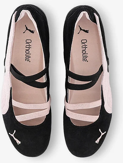 Womens Puma Black Mauve Mist Speedcat Ballet Suede Low-Top Trainers 4.5 - Image 2