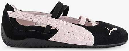 Womens Puma Black Mauve Mist Speedcat Ballet Suede Low-Top Trainers 4.5