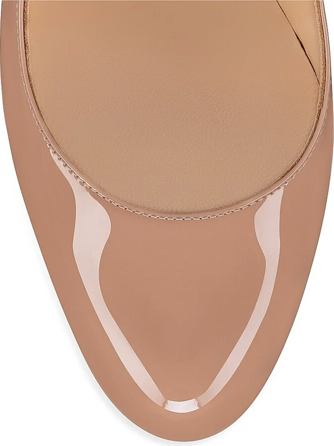 Women's Pumppie 85MM Patent Leather Pumps - Beige - Size 6 - Image 4
