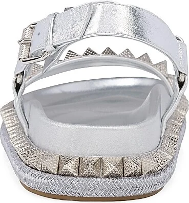 Women's Pyrabizz Flat Sandals - Silver - Size 4 - Image 3