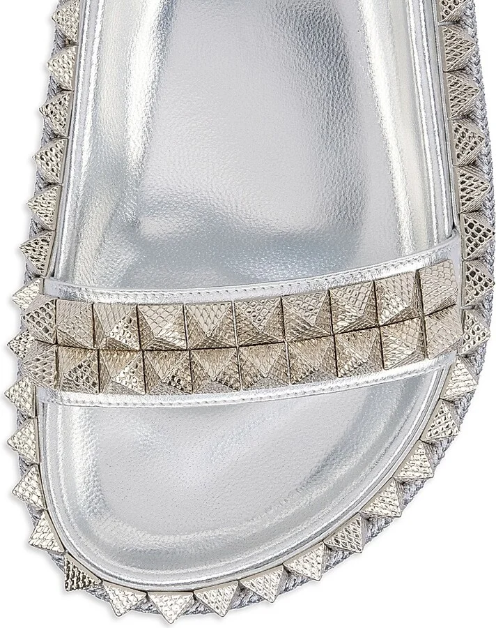 Women's Pyrabizz Flat Sandals - Silver - Size 4 - Image 4