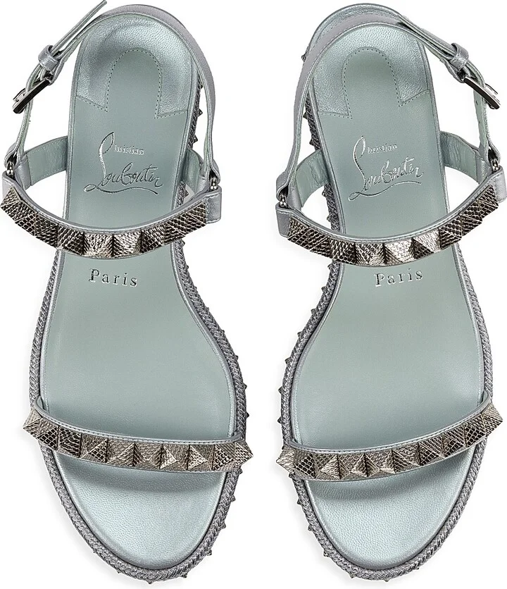 Women's Pyraclou 60MM Leather Platform Sandals - Manuka - Size 6 - Image 5