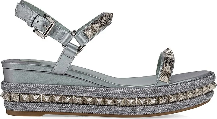 Women's Pyraclou 60MM Leather Platform Sandals - Manuka - Size 6