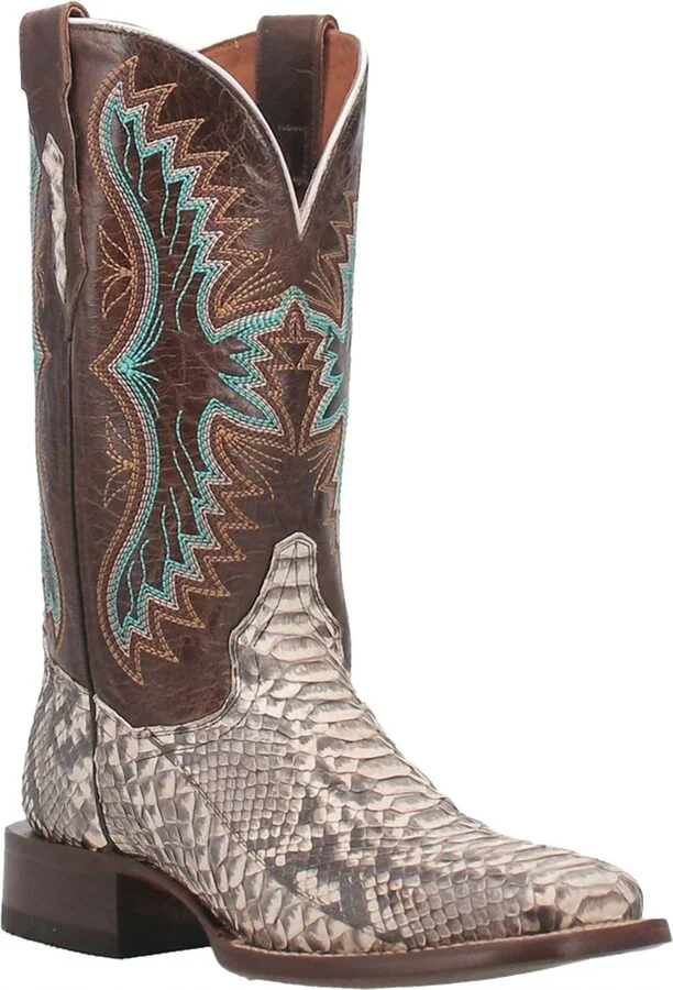 Women's Python Exotic Stockman Boot In Natural/brown