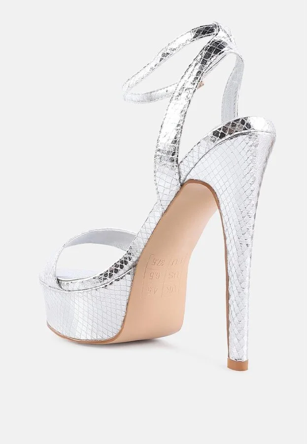 Womens Queen Bee Rhinestone Heeled Sandals - Image 2