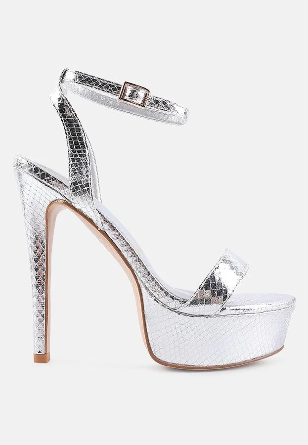 Womens Queen Bee Rhinestone Heeled Sandals