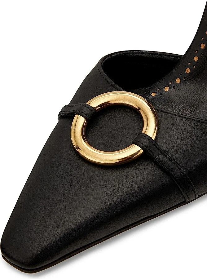 Women's Querelle Embellished Leather Pumps - Black - Size 8 - Image 6
