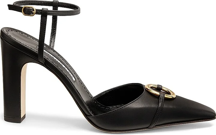 Women's Querelle Embellished Leather Pumps - Black - Size 8