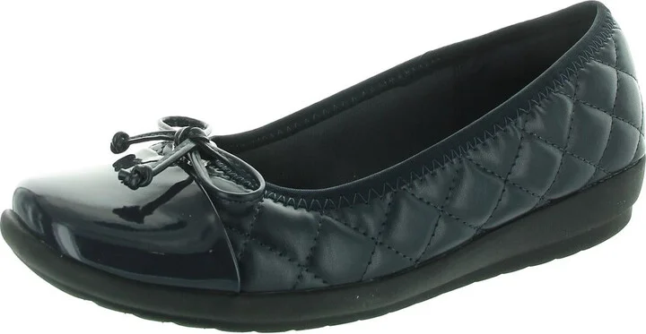 Womens Quilted Man Made Flat Shoes