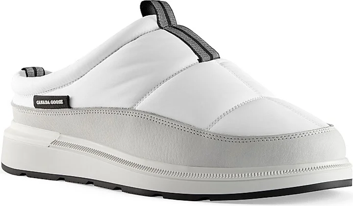 Women's Quilted Nylon Mule Slippers - White - Size 6 - Image 2