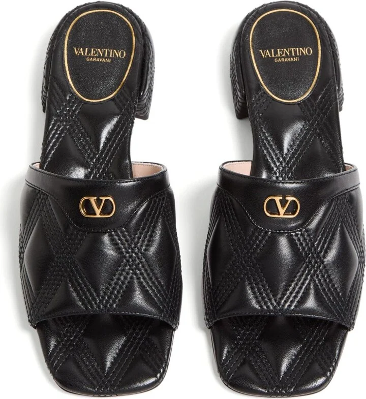Women's Quiltie 67 Slide Sandal In 60Mm Quilted Nappa Leather - Image 4
