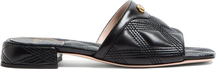 Women's Quiltie 67 Slide Sandal In 60Mm Quilted Nappa Leather