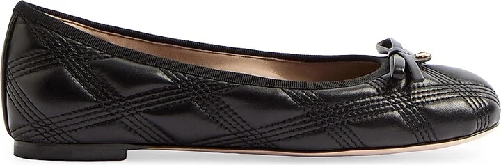 Women's Quiltie Ballerinas 67 in Quilted Nappa Leather - Black - Size 7