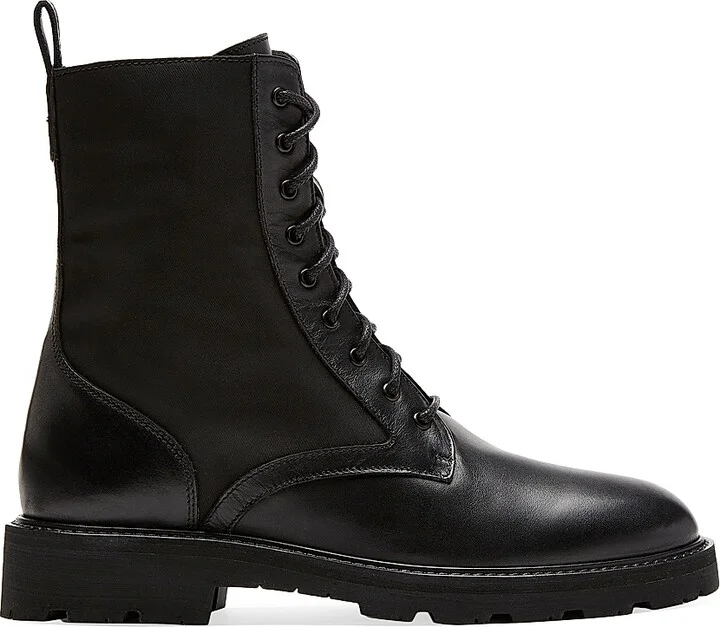 Women's Quint 40MM Leather & Nylon Booties - Black - Size 5