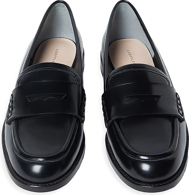 Women's Rachel Leather Penny Loafers - Black - Size 11 - Image 4