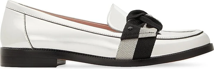 Women's Racing Stripe Leandra Loafers - Silver - Size 6.5