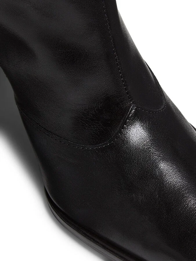 Women's Raffaela 90MM Leather Booties - Black - Size 5 - Image 6