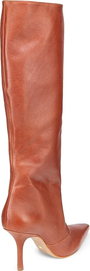 Women's Raffaela 90MM Leather Boots - Truffle Brown - Size 5 - Image 3