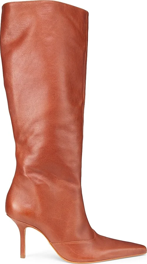 Women's Raffaela 90MM Leather Boots - Truffle Brown - Size 5