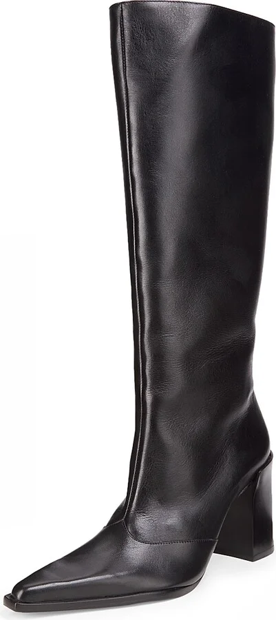 Women's Raffaela 90MM Leather Knee-High Boots - Black - Size 5 - Image 2