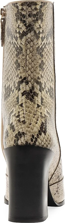 Women's Raffaela 90MM Snake-Print Leather Boots - Natural - Size 7.5 - Image 5