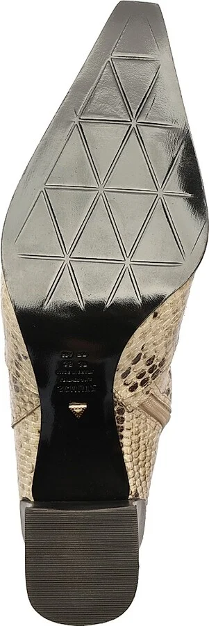 Women's Raffaela 90MM Snake-Print Leather Boots - Natural - Size 7.5 - Image 9