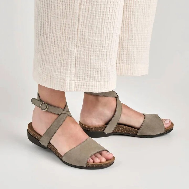 Women's Rafferty Milled Nubuck Sandal In 145300 - Taupe