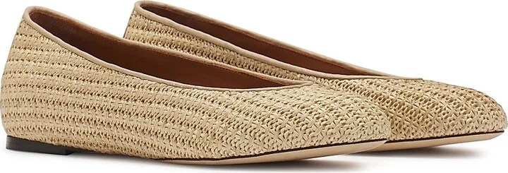 Women's Raffia Ballerinas - Natural - Size 5 - Image 2