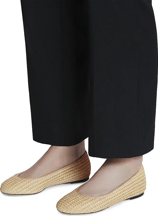 Women's Raffia Ballerinas - Natural - Size 5 - Image 6