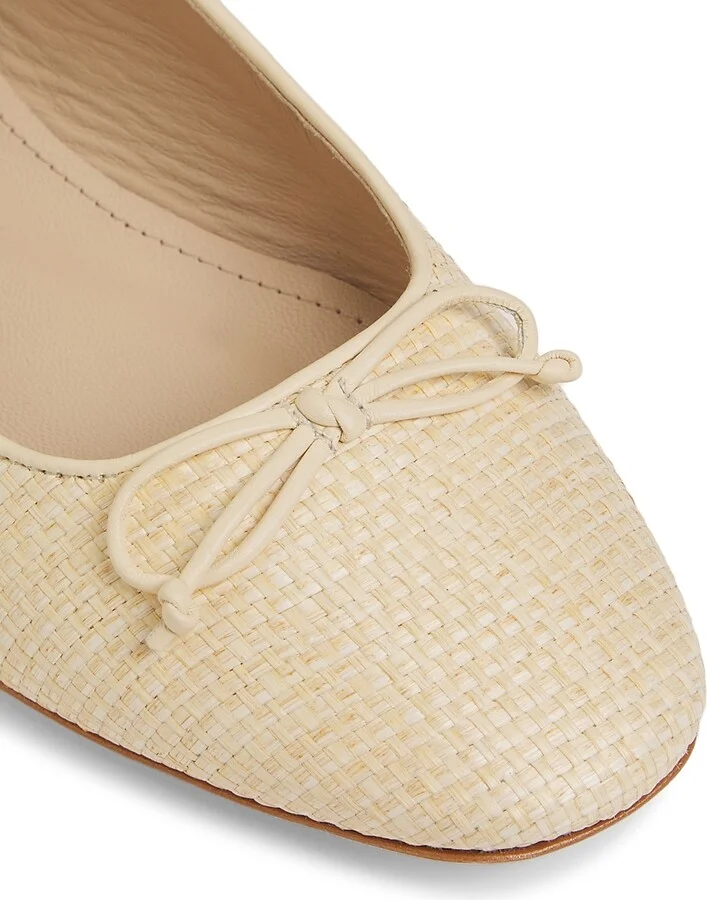 Women's Raffia Ballet Flats - Natural - Size 10.5 - Image 6