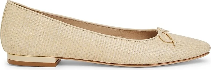 Women's Raffia Ballet Flats - Natural - Size 10.5