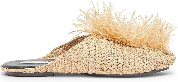 Women's Raffia Palm Slippers - Natural - Size 6.5