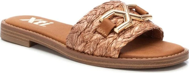 Women's Raffia Slide Sandals By Xti - Image 2