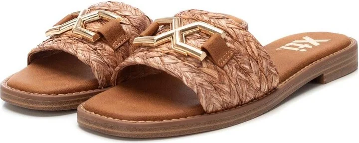 Women's Raffia Slide Sandals By Xti - Image 4