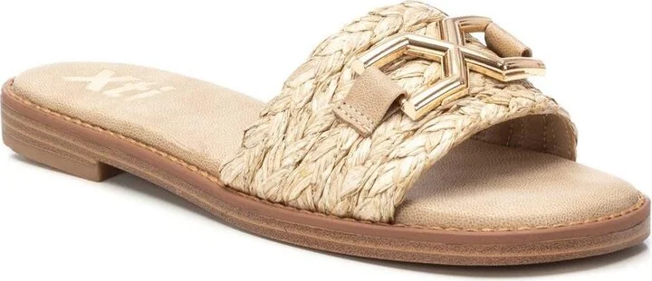 Women's Raffia Slide Sandals By Xti - Image 5