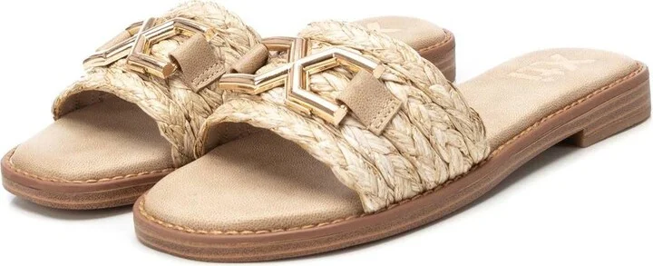 Women's Raffia Slide Sandals By Xti - Image 8