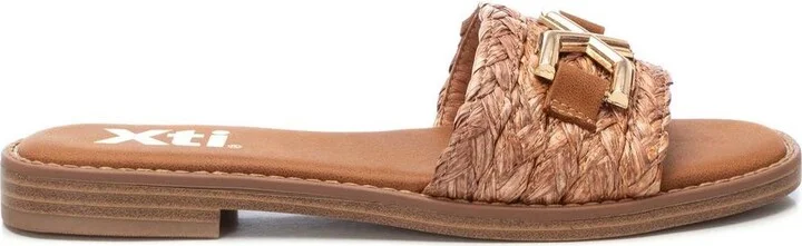 Women's Raffia Slide Sandals By Xti