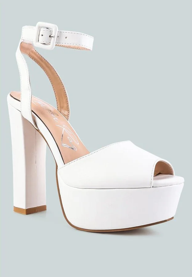 Womens Rager Peep-Toe High Platform Block Sandals - Image 2