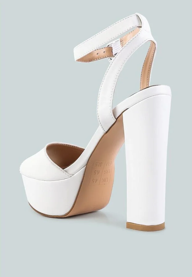 Womens Rager Peep-Toe High Platform Block Sandals - Image 3