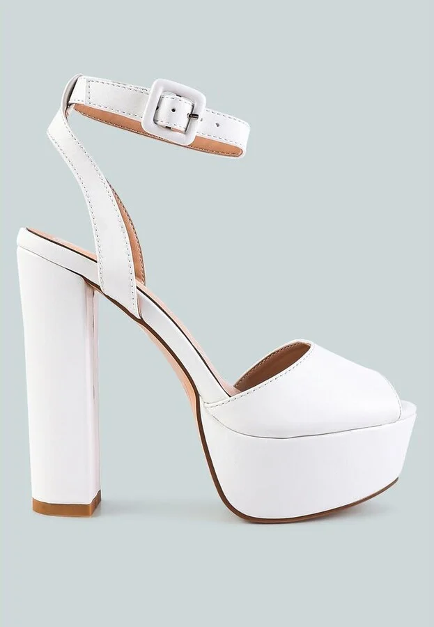 Womens Rager Peep-Toe High Platform Block Sandals