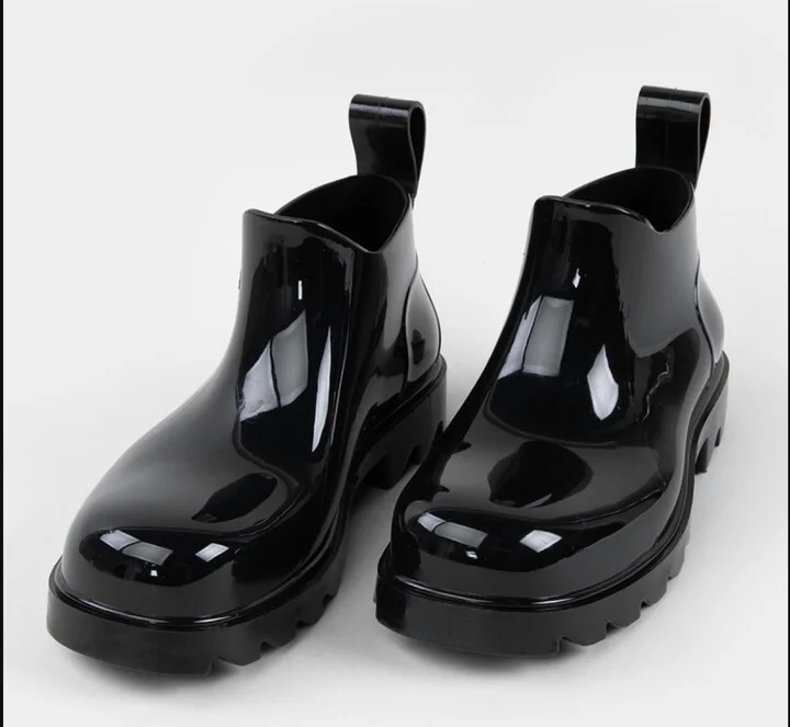 Women's Rain Boots In Black Suede