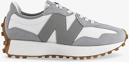 Womens Raincloud 327 Suede and Mesh Low-Top Trainer 9.5
