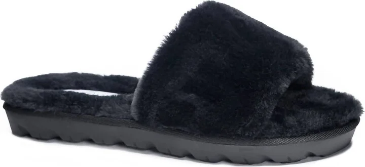 Women's Rally Faux Fur Slide In Black