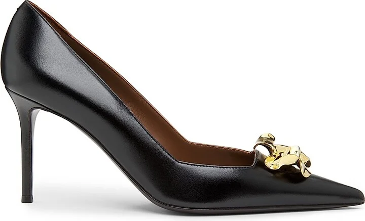 Women's Raquel 85MM Leather Pumps - Nero Oro - Size 6