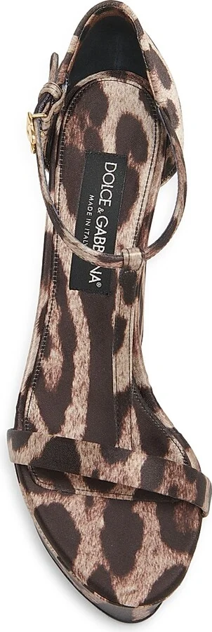 Women's Raso Stampato145MM Leopard-Print Sandals - Leopard Print - Size 7 - Image 4