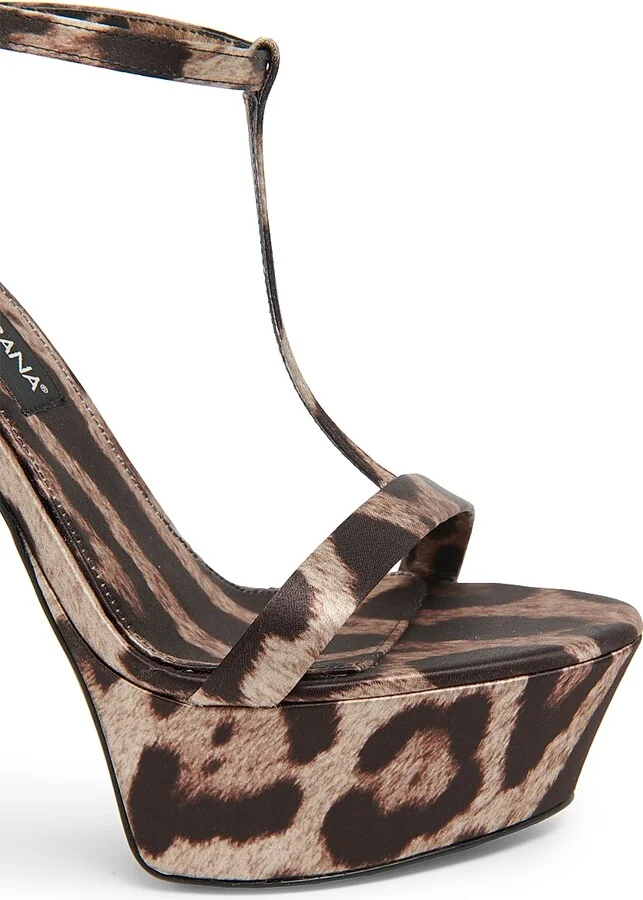 Women's Raso Stampato145MM Leopard-Print Sandals - Leopard Print - Size 7 - Image 5