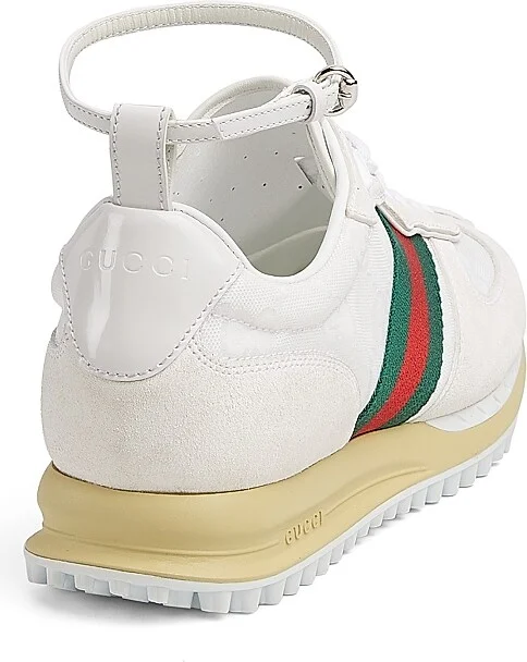 Women's Re-Motion GG Canvas & Suede Sneakers - White - Size 6 - Image 3