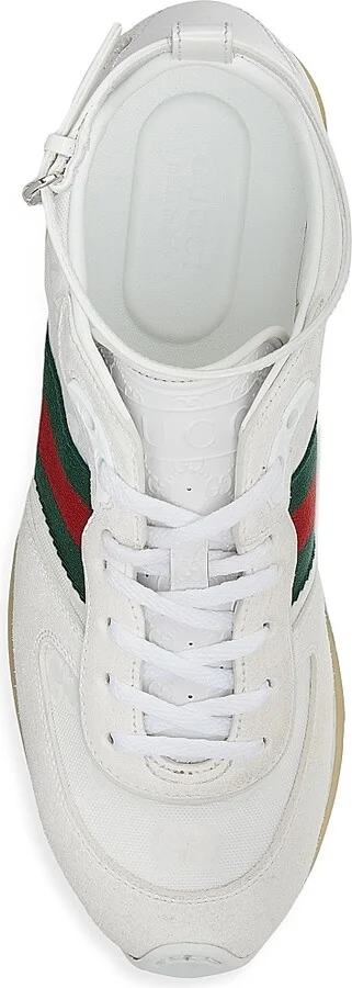Women's Re-Motion GG Canvas & Suede Sneakers - White - Size 6 - Image 4