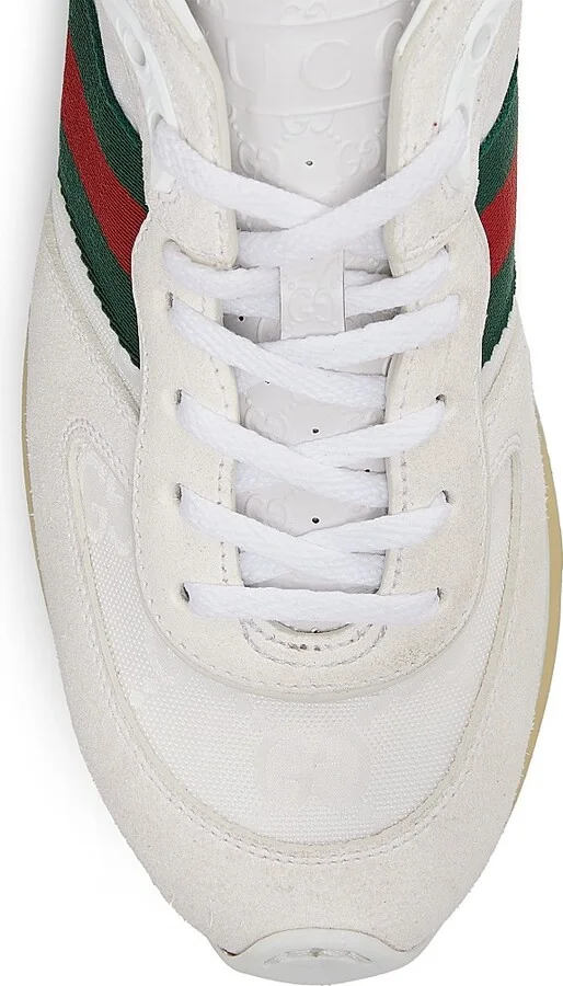 Women's Re-Motion GG Canvas & Suede Sneakers - White - Size 6 - Image 5