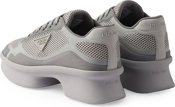 Women's Re-Nylon and Mesh Fabric Sneakers - Black - Size 7 - Image 6